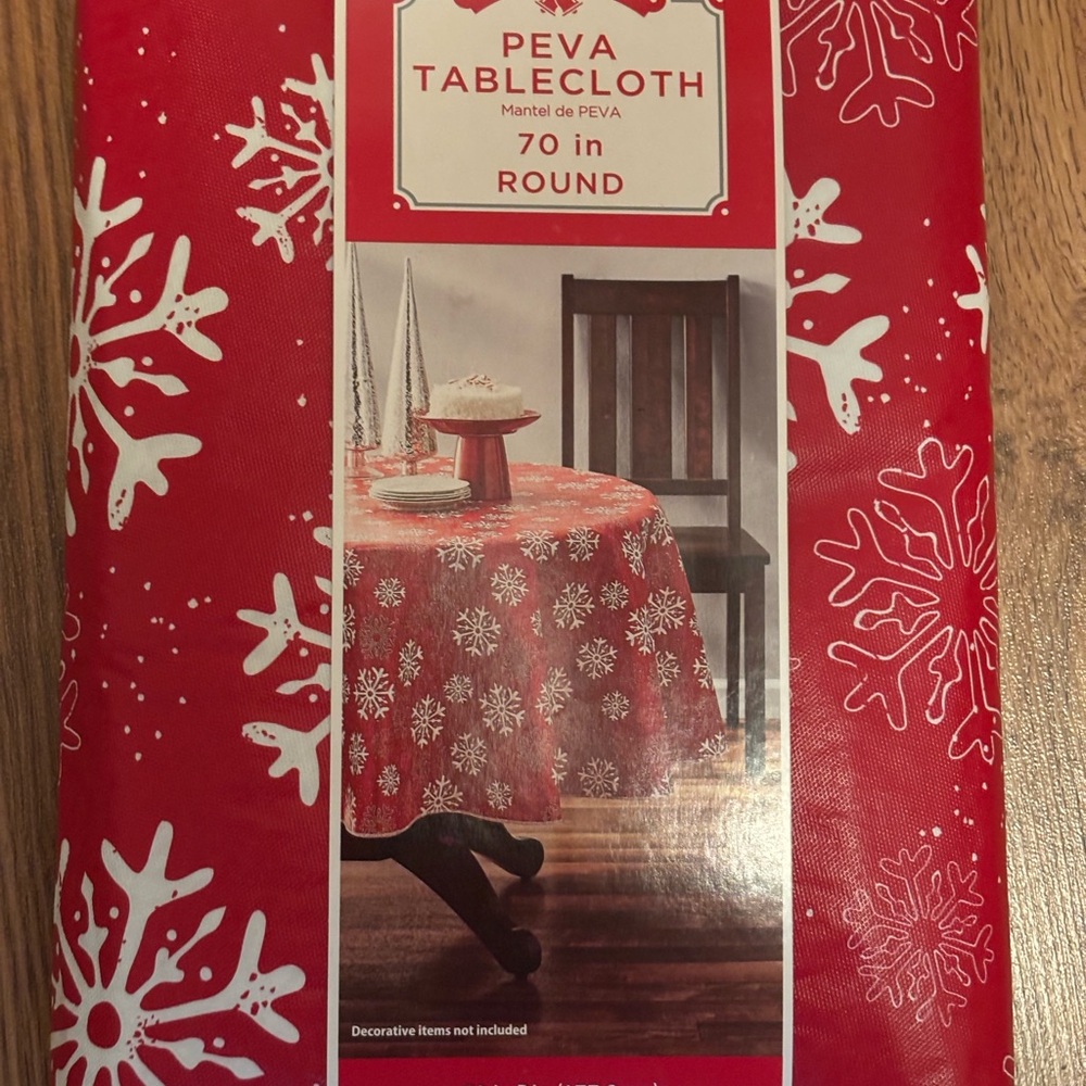Holiday Time Red and White Snowflake Decor
